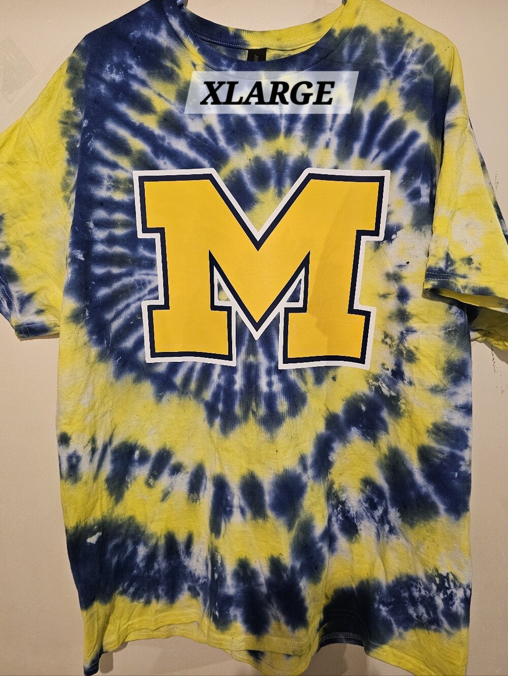 New - Michigan Wolverines tie-dye ONE OF A KIND sz XL